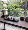 石匠同丰 整套乌金石茶盘茶具套装 功夫茶台 盖碗茶杯茶壶茶托盘套装 方寸（乌金石磨砂面） 50*20*3cm 实拍图