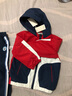 戴维贝拉（DAVE＆BELLA）童装儿童连帽衣服宝宝外套新年男孩外衣男童加绒上衣秋冬新款服装 红色加绒款DB4223105 100 cm（建议身高90-100cm） 实拍图