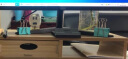升盈美液晶电脑显示器增高架带抽屉 双层底座桌面收纳 办公室台式置物架 B款浅胡桃+抽屉 实拍图