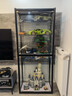 莱菀妲手办柜玻璃展示柜玩具乐高模型高达展示架陈列柜精品透明展柜家用 80*40*200钢化玻璃（整装发货） 实拍图