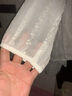 莎妮朵罗大码女装衬衫女宽松胖妹妹秋装胖mm蕾丝V领T恤女小香风上衣17429 白色 2XL建议135-150斤穿着 实拍图