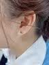 喜钻生日礼物PT950铂金50分效果黑钻石耳钉情侣钻石耳饰送女友 实拍图