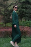 旅途原品ltyp 绿野仙踪手工捏褶连衣裙 优雅时尚灯笼袖长裙女夏 森林绿 L 晒单实拍图