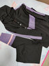 柯帛 新款瑜伽服大码运动套装女晨跑训练宽松健身服修身显瘦束腿裤 香芋紫三件套 XL （120-135斤） 实拍图