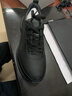 森达男鞋休闲男商场同款牛皮真皮透气软底运动防滑休闲鞋1AY01AM5 黑色打孔 44 实拍图