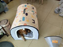 KimPets狗窝大型犬冬季保暖狗狗床可拆洗冬季猫窝封闭式狗屋冬天宠物用品 黄灰拼接色+加厚毛毯 3XL号【100*70*60cm适合75斤内】 实拍图