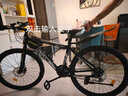 云宵自行车成人山地自行车学生变速赛车双减震单车铝合金单车学生车 顶配钢架辐条轮-黑白-非减震 26寸24速【160-180cm】 实拍图