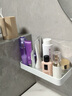 客丽（KOLEE） 免打孔卫生间浴室置物架壁挂式厕所洗漱台化妆品玻璃镜前收纳 奶油白-30cm 实拍图