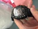 ZEMO男士手表十大品牌查理德镂空全自动机械表瑞士米勒小众防水名表潮 轻奢黑金橡胶带 超轻耐磨碳纤维 实拍图