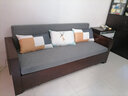 尚闲家具新中式实木沙发床可折叠双人贵妃多功能转角布艺沙发储物坐卧两用 2.13米大三人位【乳胶款】 实拍图