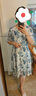 颜域短袖圆领真丝连衣裙女夏新款显瘦宽松高端印花桑蚕丝裙子 蓝花 L 实拍图