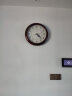 汉时（Hense） 欧式实木挂钟客厅时尚创意时钟简约现代田园挂表装饰挂墙石英钟表HW18 棕色15寸（石英机芯） 实拍图