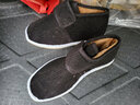 红青百年冬季棉鞋男加绒加厚保暖冬鞋软底防滑牛筋底家居办公室高帮老棉鞋 黑色【魔术贴】 45 【男建议买大2码，女买大1码】 实拍图