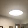 客厅灯LED吸顶灯 卧室灯 灯具照明 遥控方灯圆灯 客卧套餐 现代简约 时尚薄款 节能灯 薄圆80CM无极+遥控 72W(22-30平方) 白色边框 实拍图
