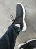 特步男鞋加绒加厚棉鞋保暖运动鞋防滑跑步鞋秋冬季黑鞋皮面休闲鞋子男 茶白色/墨青蓝/加绒 41 实拍图
