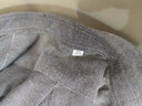 罗蒙（ROMON）牛津纺长袖衬衫男士弹力抗皱白衬衫舒适修身衬衣外套男灰色3XL 实拍图