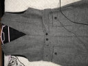 颜域羊毛针织无袖连衣裙女冬装2023新款时尚V领收腰中长款背心裙 灰色1 M/38 实拍图