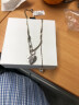 AJIDOU/阿吉豆潮酷时尚金属风爱心珍珠项链 咖啡金 长36cm 饰物直径1.7cm 晒单实拍图