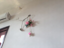 蔓森鑫创意客厅背景墙壁饰餐厅墙面挂件卧室墙上藤编花艺装饰品壁挂装饰 白五角星+粉玫瑰 实拍图