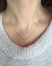 WithLove赵露思同款 经典四爪钻石项链单钻吊坠女18K金锁骨套链送女友礼物 9分/玫瑰18K金 实拍图