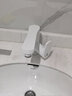 西屋（Westinghouse） 面盆龙头抽拉式可升降水龙头冷热双控洗脸盆洗手盆家用水龙头 升降抽拉面盆龙头【白色】 实拍图