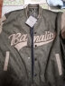 JEEP SPlRlT夹克男春秋季美式新款棒球服男士秋季高街宽松加肥大码飞行员外套 B11绿色（偏大，字母有点偏差) XL 实拍图