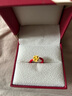 蒂蔻（Tico）足金玫瑰花黄金戒指女3D硬金转运珠编织红绳指环送女朋友生日礼物 实拍图