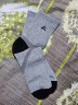 kawasaki川崎羽毛球袜跑步运动袜透气男款加厚毛巾底中袜3双装R142D黑白灰 实拍图