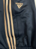 阿迪达斯 （adidas）运动裤男春季宽松透气直筒裤跑步运动防风休闲裤 黑金直筒裤 XS  实拍图