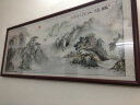 佳得雅新中式客厅装饰画沙发背景墙壁画国画山水画靠山图办公室字画挂画 锦绣山河 60*145cm宣纸+胡桃色实木框 实拍图