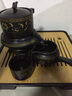 正扬石磨自动茶具套装家用亚光西域风情懒人泡茶壶冲茶器复古功夫陶瓷 亚光(风情)六杯+茶道+四琴黑 实拍图