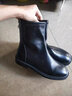 GIOIO马丁靴冬季短靴加绒靴子女春秋单靴英伦风短靴百搭瘦瘦靴切尔西靴 黑色加绒 36 实拍图