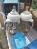 好孩子（gb）PPSU婴儿奶瓶宽口径奶瓶带手柄吸管小饿魔系列300ml蓝色 6个月+ 晒单实拍图