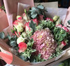 冉子花坊鲜花速递香槟玫瑰百合混搭花束向日葵同城配送生日礼物 韩式白百合粉绣球混搭花束 实拍图