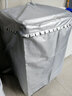 创前小天鹅洗衣机罩防水防晒上开盖波轮通用海尔防尘套直筒隔热定制 银色简约加厚拉链款 实拍图