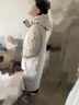 鸭鸭王一博同款312g充绒羽绒服长款过膝男女极寒加厚冬季保暖外套HY 燕麦色-YE4B001056A XL 实拍图