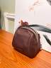 CALWAN KEODH头层牛皮包包女包单肩斜挎大容量休闲通勤胸包生日元旦礼物送女友 【咖啡色】品牌百搭简约贝壳包实用走心女生闺蜜 实拍图