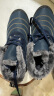 奇策雪地靴男靴冬季加绒保暖棉鞋防水防滑东北皮毛一体加厚大码棉靴子 蓝色加绒 41 实拍图