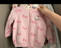 戴维贝拉（DAVE＆BELLA）新款【Hello·Kitty联名】童装婴儿毛衣女宝宝针织衫开衫外套 粉色 100 cm（建议身高90-100cm） 实拍图