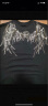BOY LONDON【金翼锁链】短袖男女同款夏季圆领翅膀烫金潮流T恤N01021 黑色 XS 实拍图