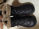 百丽踏保暖雪地靴女款2025新款冬季加绒加厚防滑防水雪地棉女冬棉鞋短靴 黑色 37 实拍图