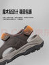 斯凯奇（Skechers）男鞋魔术贴凉鞋运动休闲户外鞋简约露趾沙滩鞋子防滑拖鞋 巧克力色/CHOC 39.5 实拍图
