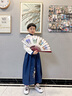 爱宝适儿童汉服六一男女童国学服夏古装中国风学生儿童节演出服三字经 如意拼接-直袖款 140 实拍图