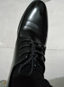 蜘蛛王男鞋皮鞋男士商务休闲鞋英伦时尚百搭低帮系带正装鞋 黑色 38  实拍图