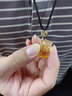 金石灵天然黄水晶貔貅吊坠男女款水晶玛瑙情侣项链送男生女生蛇年礼物 黄水晶貔貅吊坠【小号】 实拍图