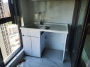 顾家家居（KUKA）洗衣机柜阳台太空铝洗衣柜一体水盆带搓衣板G-07401120PYBS 晒单实拍图