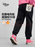 迪士尼（DISNEY）童装儿童女童针织加绒长裤保暖抗静电运动裤子秋冬DB431ME22黑130 实拍图