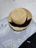 Mr DUCK马达加斯加天然拉菲草 匠心手工草帽女遮阳帽 大帽檐可折叠渔夫帽 黑色印花本草色-小边 (进口材质） L（适合58-59cm头围） 实拍图