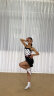 企魅拉丁舞服装儿童夏季新款波点集训练功班服女孩舞蹈演出比赛服套装 波点（套装） 160cm 晒单实拍图