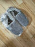 惠夫人 家居棉拖鞋女防滑月子冬天室内大码加绒男女式保暖棉拖鞋情侣 包跟款 灰色 44-45 适合43-44码穿 实拍图